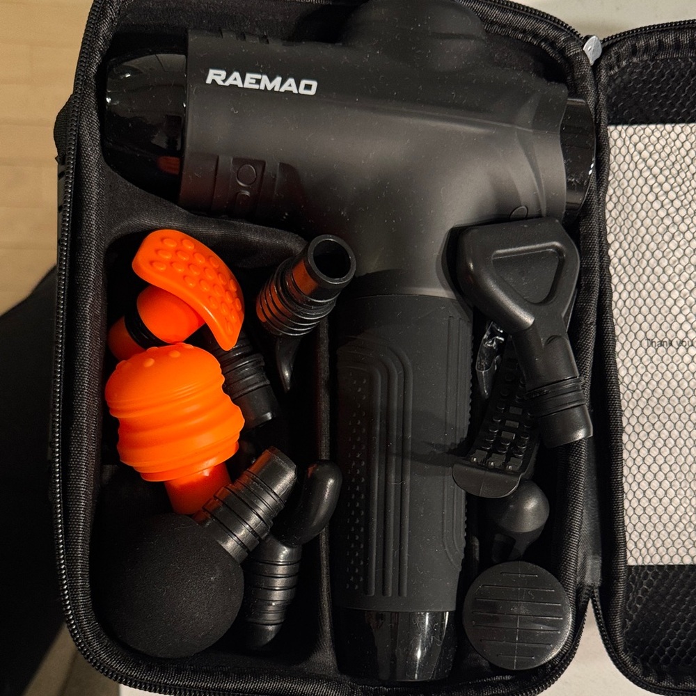 Black Massage Gun with Accessories